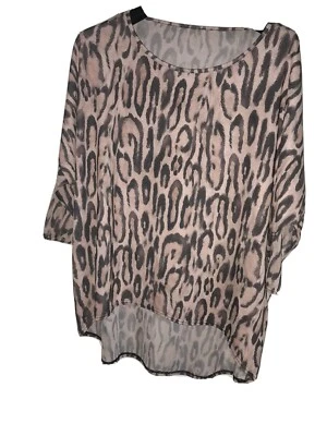£5.99 • Buy Beautiful Ladies Postcard From Brighton Top Leopard Print Alike Size 2 See Chart
