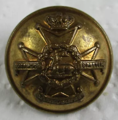 Victorian Army: SHERWOOD FORESTERS (NOTTS & DERBY) BRASS BUTTON  (Large 25mm) • £9.99