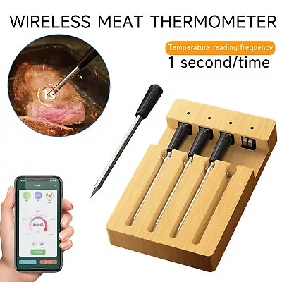 US Waterproof 4-Probe Wireless Meat Thermometer Food Thermometer Probe For Oven • $121.92