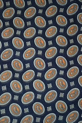Vintage Navy Blue Ascot / Cravat With Paisley Pattern • £4.49