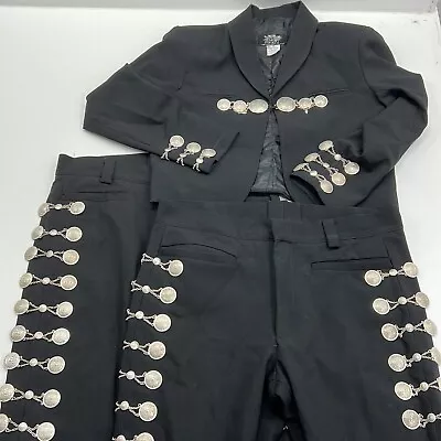 The Mariachi Conection Men's Black Halloween Costume Jacket With 2 Piece Pants • $29.99