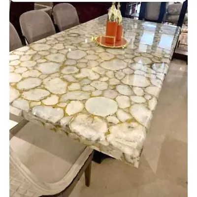 Crystal Agate Table Countertop Center Or Dining Table Home Decor Furniture • $1420
