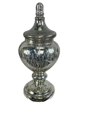 Mercury Glass  ( Faux) Large Apothecary Jar 13in • $33.25