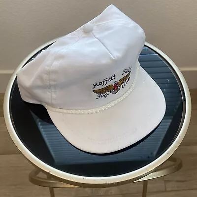 Vintage White Moffet Field Golf Club Hat Adjustable Strap-back Imperial Headwear • $24.97