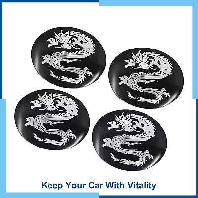 Universal Pack(4) 56mm Car Wheel Sticker Hub Caps Centre Cover Decor Dragon • $10.99