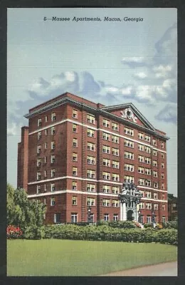 Massee Apartments Macon GA Postcard 1930s • $6.39