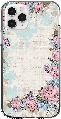 $16.95 • Buy Silicone Cover Case Wood Effect Washed Out Rain Stained Flowers Roses Aged