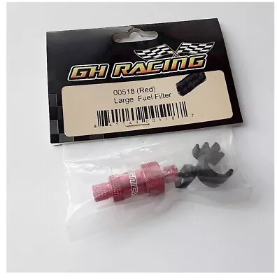 Vintage RC Car Truck 00518 GH Racing Aluminum Fuel Filter Red Old Stock NIB • $17.49