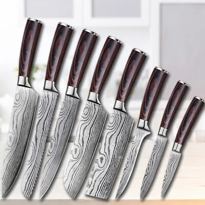 $32.79 • Buy Japanese Kitchen Damascus Knife Set Chef Knife-Professional Hardened Knives Cut