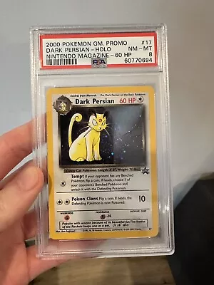 Pokemon WOTC Promo Dark Persian 17 PSA 8 • $62.99