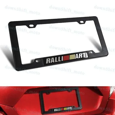 1PC RALLIART Car Emblem W/ ABS License Plate Tag Frame For Mitsubishi Lancer EVO • $8.33