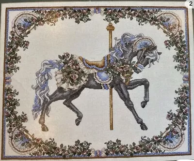 Cross Stitch Kit #112-28 Summer Carousel Horse Teresa Wentzler Janlynn Plse Look • £19.99