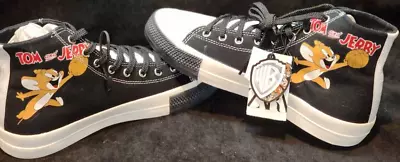 $47.99 • Buy Brand New Zara Men's Size 8 Tom And Jerry Black High-top Sneakers Canvas W/tags