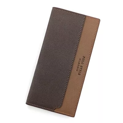 New Men's Wallet Large Capacity Multiple Card Slots Two Colors Long Wallet Dark • $5.99