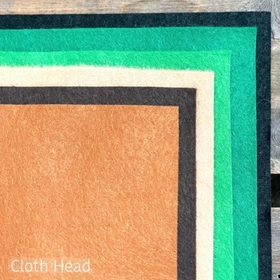 £0.99 • Buy Wool Blend Felt 30% Wool 6 Square Bundle 14cm X 14cm Green, Brown, Black, Beige