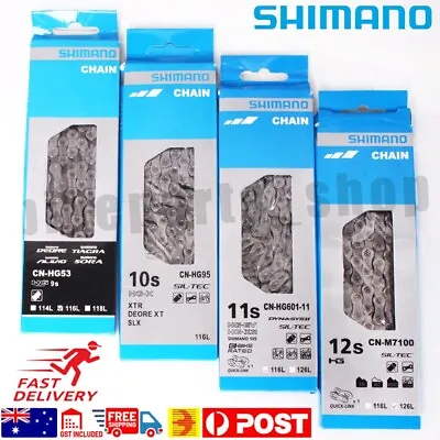 ​Shimano 6/7/8/9/10/11 Speed Chain HG53/54/701/M8100 MTB Road 116/126 Links • $17.81