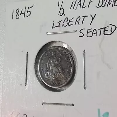 1845 Seated Liberty Half Dime Tough Type Coin! • $50