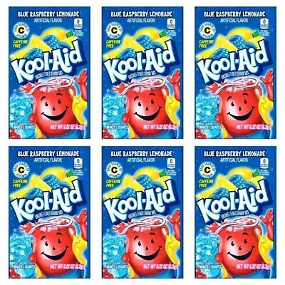 £5.79 • Buy 6 X Kool Aid Blue Raspberry Sachet - American Drink USA Candy Kool-Aid Drinks