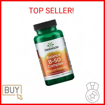 Swanson B-50 Complex - Vitamin Supplement Promoting Energy & Metabolism Support  • $19.04