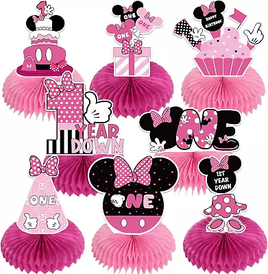 Minnie 1St Birthday Party Decorations SuppliesMinnie Theme Birthday Honeycomb C • $9.99