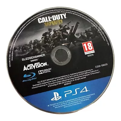 Call Of Duty WWII WW2 World War Playstation PS4 Action Video Game *Disc Only* • £6.39