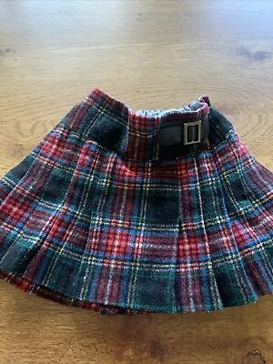 Next Baby Girl Red Tartan Checked Pleated Skirt 18-24 Months Kilt • £6