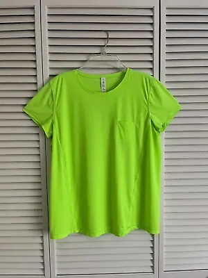 Lululemon Runbeam Short Sleeve Zippy Green Size 10 Rare • £75.06