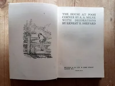 The House At Pooh Corner By A.a. Milne / Ernest H. Shepard  1941 • £2.50