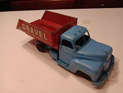 Vintage 1950s Marx Blue Plastic And Metal/Tin Sand & Gravel Dump Truck 12  • $40