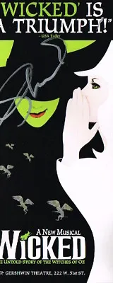 Shoshana Bean Elphaba SIGNED Wicked Flyer Gershwin COA • $49