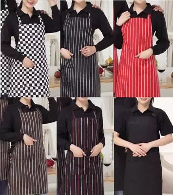 Chefs Apron With Pockets BBQ Baking & Catering Apron For Men Women Ladies New • £4.59