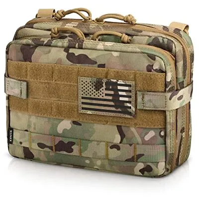  Tactical Large Admin Pouch Of Double Layer Design Molle EDC EMT CP Camo • $37.56