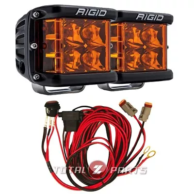 Rigid Industries® D-SS Spot Amber PRO LED Side Shooter Lights Pair W/Harness • $379.99