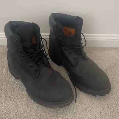 Mens Timberland Black Nubuck Boots -  Size 8 Wide • $50