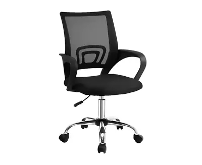 Mesh Office Chair Mid Back Black • $74.99