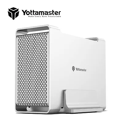 Yottamaster 2 Bay 3.5  RAID Hard Drive Enclosure USB 3.1 Fits SATA SSD HDD 32TB • $109.03