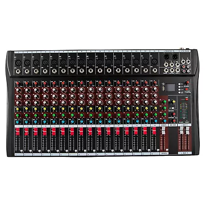 16 Channel Mixing Console USB Bluetooth Live Studio Audio DJ Sound Mixer Board  • $118.75