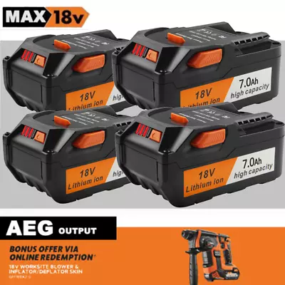 7.0Ah/4.0Ah Battery F R Ridgid AEG L1830R L1850R L1860R BL1218 R840091 AC840085 • $48.98