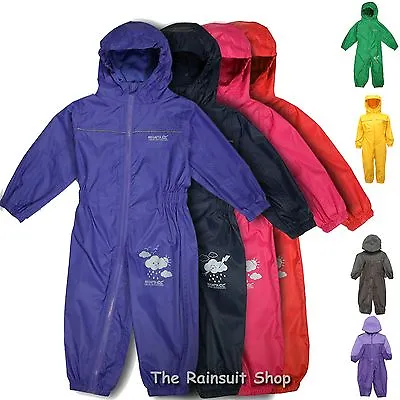 £13.75 • Buy Regatta Puddle  Suit Kids Breathable Waterproof All In One Rainsuit Child Suit