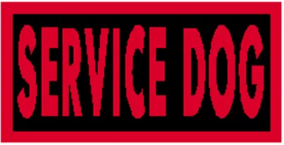 SERVICE DOG Patch W/ VELCRO® Brand Fastener Morale Tactical Emblem Red • $9.21