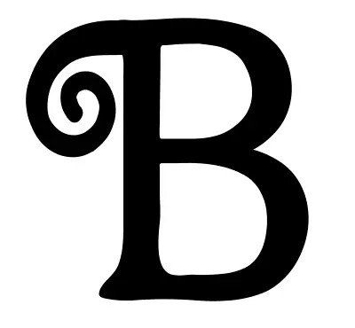 Curl Monogram Letter B Vinyl Decal Sticker For Home Cup Car Wall A1149 • $3.99