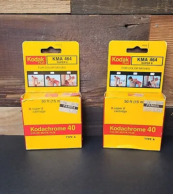 Vtg Kodak Film Kodachrome 40 Color Movie Film Super 8 Cartridges Type A KMA464 • £24.08