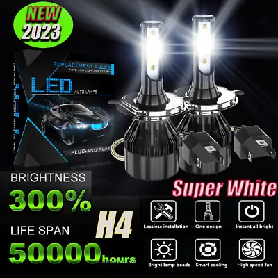 9003 H4 LED Headlight Bulbs Kit 10000W 1000000LM Hi/Lo Beam Super Bright White • $18.27