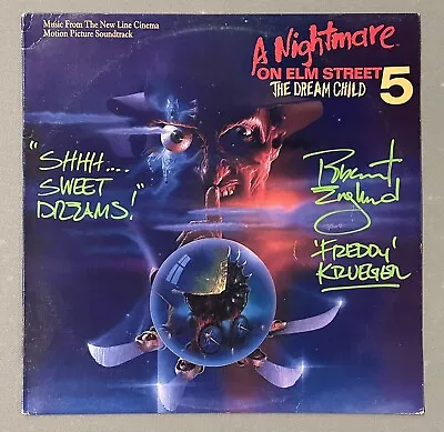 A Nightmare On Elm Street 5 Signed Promo Soundtrack Vinyl Record Freddy Krueger • $349.99