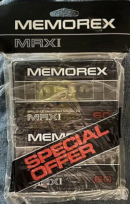 Memorex  MRX I  Normal  Bias -  60 Minute  2-Pack  Audio  Cassette  Tapes Sealed • $12.90