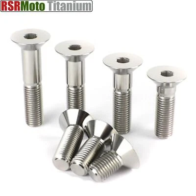 £4.19 • Buy M10 Countersunk Titanium Bolts Screws 20 25 30 35 40 45 50mm | 1.25 Pitch | GR5