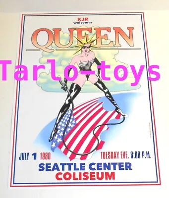 $19.99 • Buy QUEEN - FREDDIE MERCURY - Seattle, Usa - 1 July 1980  - Concert Poster