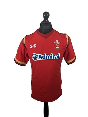 Wales Rugby Shirt 2016 Under Armour Men's Large Fitted Short Sleeve • £20