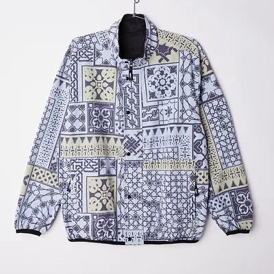 Obey Patchwork Reversible Jacket Black Navy Multi S New • $72