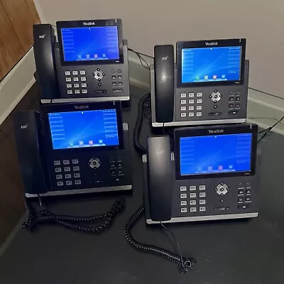 (4) Yealink SIP-T48G Gigabit Touchscreen VoIP Business Phone Lot No Power Cords • $179.95